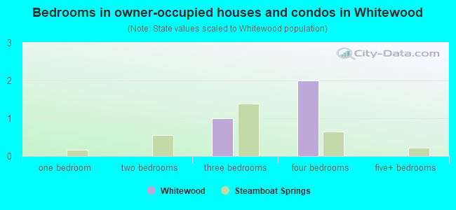 Bedrooms in owner-occupied houses and condos in Whitewood