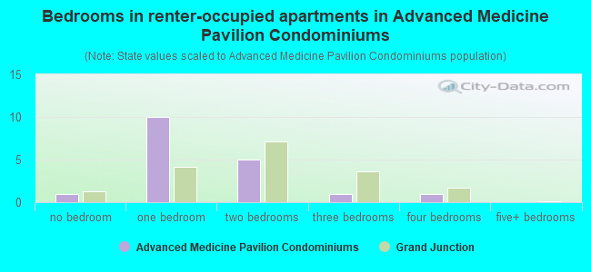 Bedrooms in renter-occupied apartments in Advanced Medicine Pavilion Condominiums