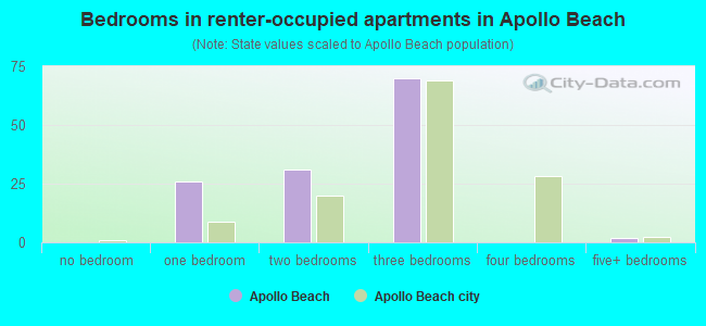Bedrooms in renter-occupied apartments in Apollo Beach