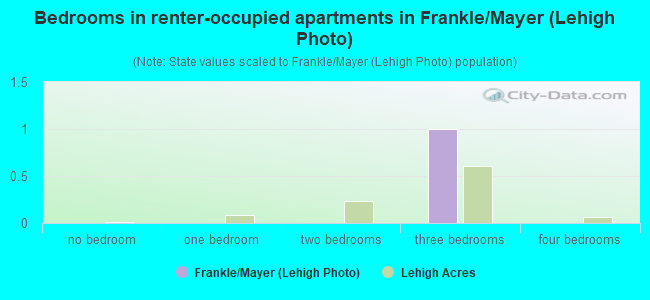 Bedrooms in renter-occupied apartments in Frankle/Mayer (Lehigh Photo)