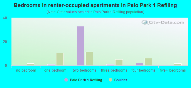 Bedrooms in renter-occupied apartments in Palo Park 1 Refiling
