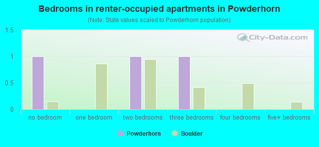 Bedrooms in renter-occupied apartments in Powderhorn