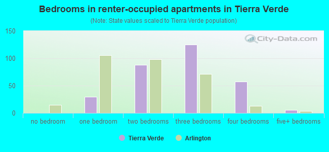 Bedrooms in renter-occupied apartments in Tierra Verde
