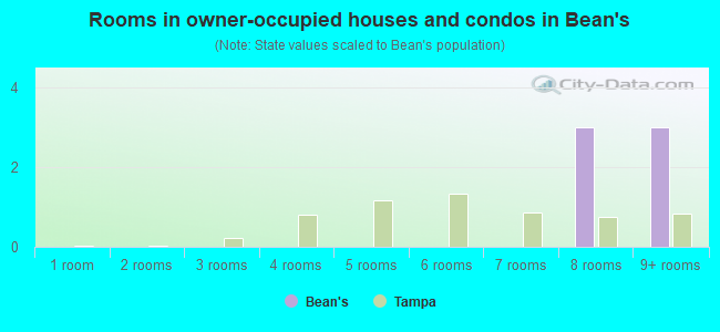 Rooms in owner-occupied houses and condos in Bean's