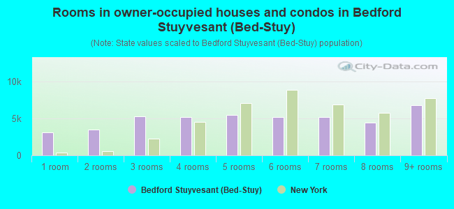 Rooms in owner-occupied houses and condos in Bedford Stuyvesant (Bed-Stuy)