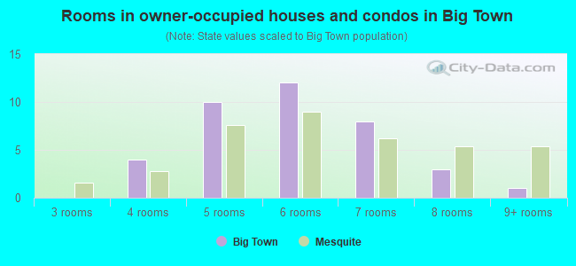 Rooms in owner-occupied houses and condos in Big Town