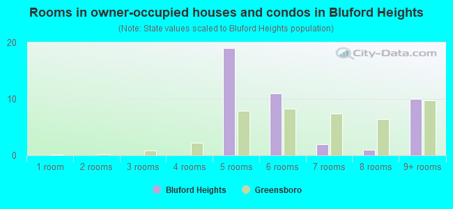 Rooms in owner-occupied houses and condos in Bluford Heights