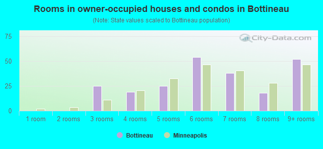 Rooms in owner-occupied houses and condos in Bottineau