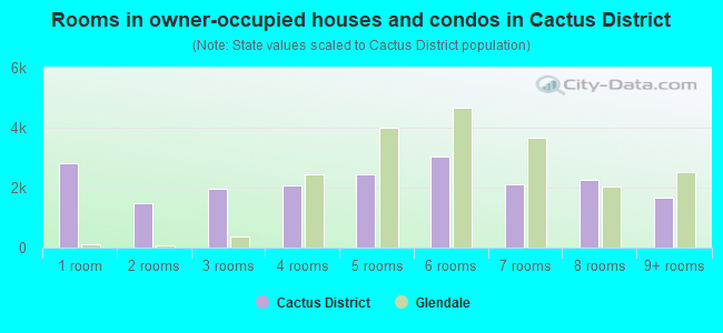 Rooms in owner-occupied houses and condos in Cactus District