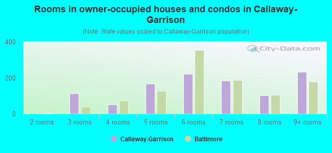 Rooms in owner-occupied houses and condos in Callaway-Garrison
