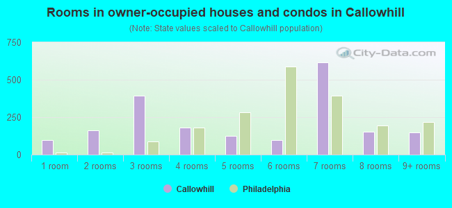 Rooms in owner-occupied houses and condos in Callowhill