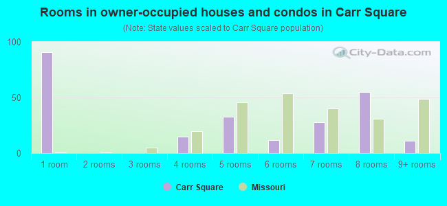 Rooms in owner-occupied houses and condos in Carr Square
