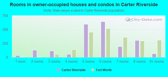 Rooms in owner-occupied houses and condos in Carter Riverside