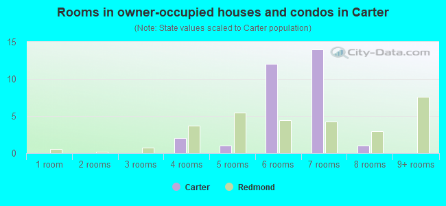 Rooms in owner-occupied houses and condos in Carter
