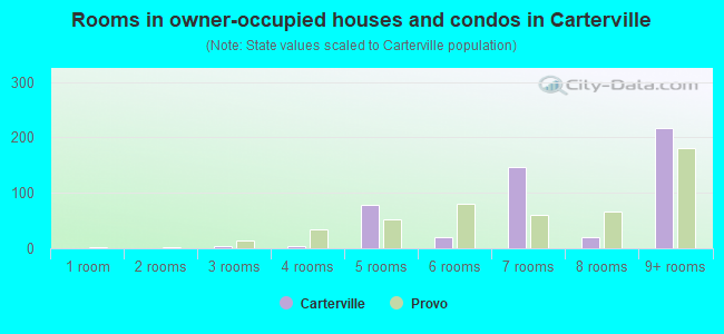 Rooms in owner-occupied houses and condos in Carterville