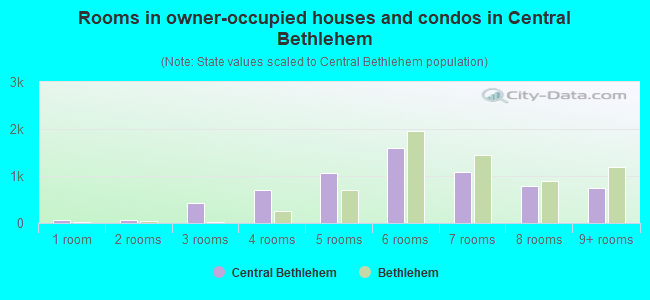 Rooms in owner-occupied houses and condos in Central Bethlehem