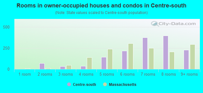 Rooms in owner-occupied houses and condos in Centre-south