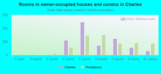 Rooms in owner-occupied houses and condos in Charles