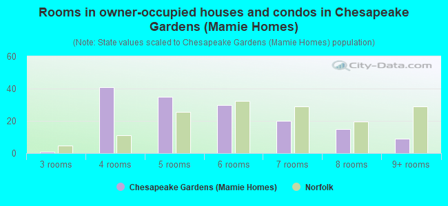 Rooms in owner-occupied houses and condos in Chesapeake Gardens (Mamie Homes)