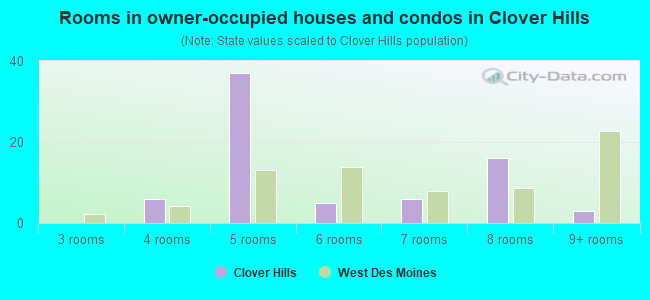 Rooms in owner-occupied houses and condos in Clover Hills