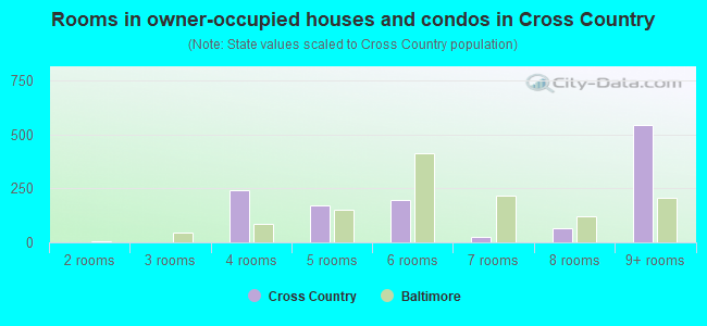 Rooms in owner-occupied houses and condos in Cross Country