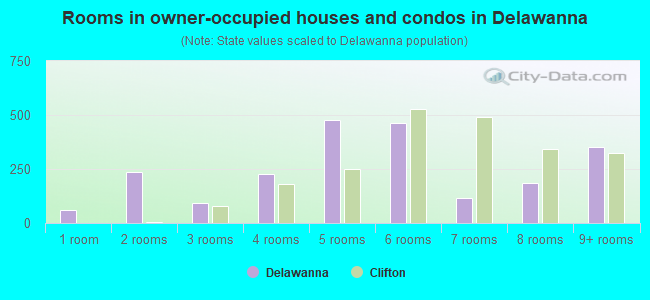 Rooms in owner-occupied houses and condos in Delawanna