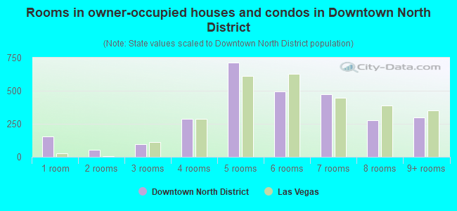 Rooms in owner-occupied houses and condos in Downtown North District