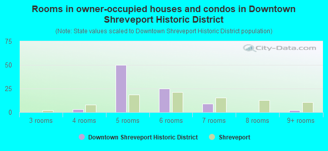 Rooms in owner-occupied houses and condos in Downtown Shreveport Historic District