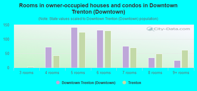 Rooms in owner-occupied houses and condos in Downtown Trenton (Downtown)