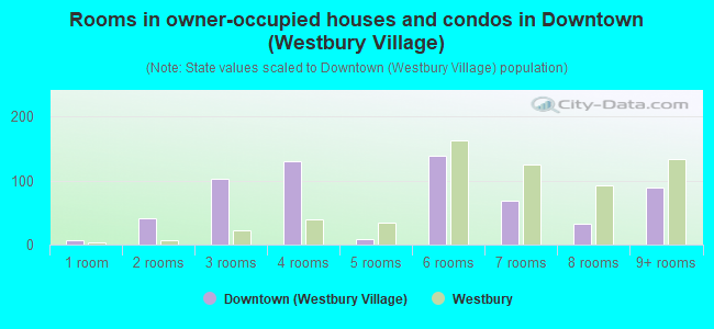 Rooms in owner-occupied houses and condos in Downtown (Westbury Village)
