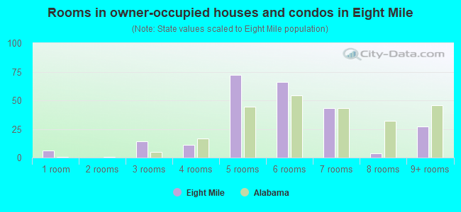 Rooms in owner-occupied houses and condos in Eight Mile