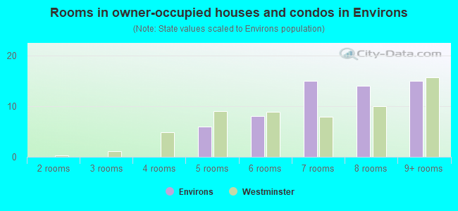 Rooms in owner-occupied houses and condos in Environs