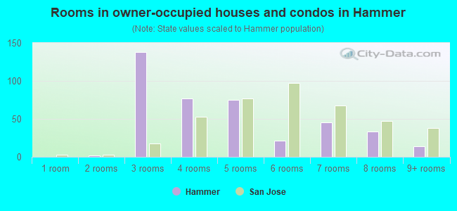 Rooms in owner-occupied houses and condos in Hammer