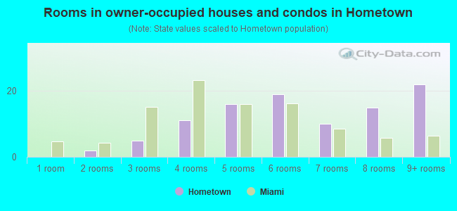 Rooms in owner-occupied houses and condos in Hometown