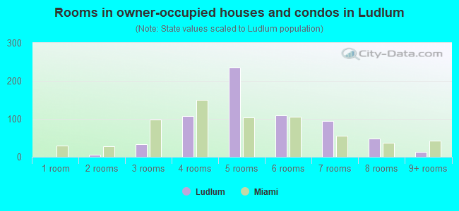 Rooms in owner-occupied houses and condos in Ludlum