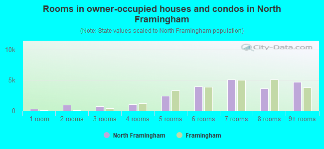 Rooms in owner-occupied houses and condos in North Framingham