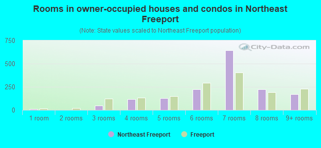 Rooms in owner-occupied houses and condos in Northeast Freeport