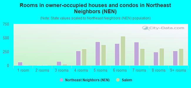 Rooms in owner-occupied houses and condos in Northeast Neighbors (NEN)