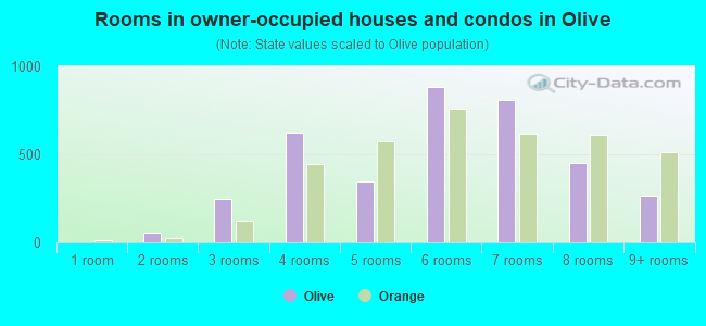 Rooms in owner-occupied houses and condos in Olive