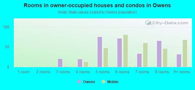 Rooms in owner-occupied houses and condos in Owens