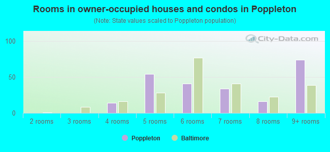 Rooms in owner-occupied houses and condos in Poppleton
