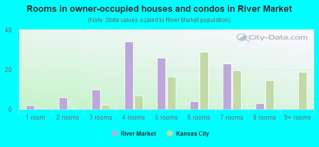Rooms in owner-occupied houses and condos in River Market