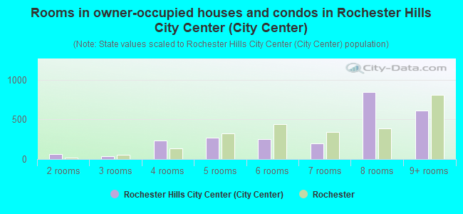 Rooms in owner-occupied houses and condos in Rochester Hills City Center (City Center)