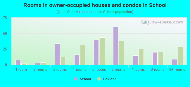 Rooms in owner-occupied houses and condos in School