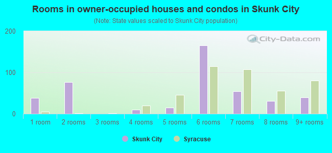 Rooms in owner-occupied houses and condos in Skunk City