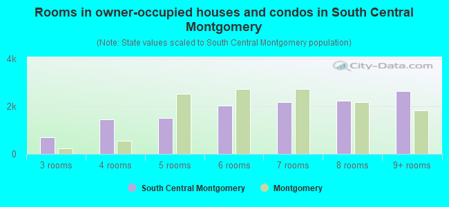 Rooms in owner-occupied houses and condos in South Central Montgomery