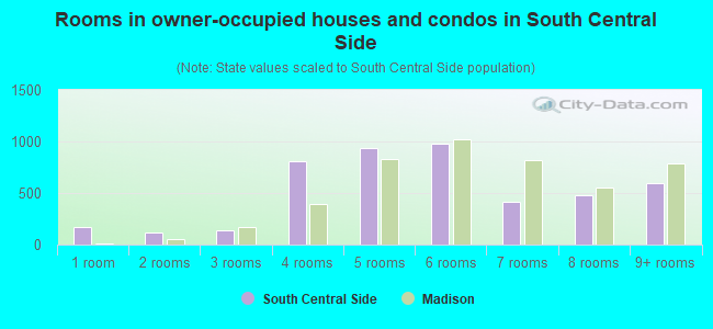 Rooms in owner-occupied houses and condos in South Central Side