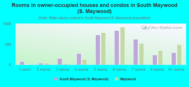Rooms in owner-occupied houses and condos in South Maywood (S. Maywood)