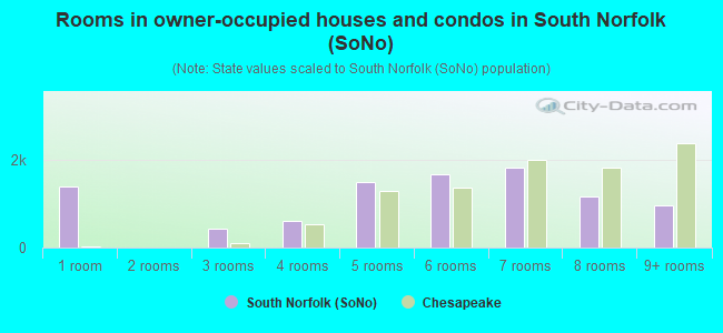Rooms in owner-occupied houses and condos in South Norfolk (SoNo)