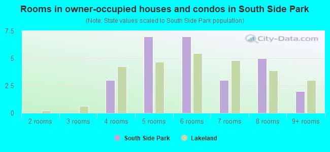 Rooms in owner-occupied houses and condos in South Side Park